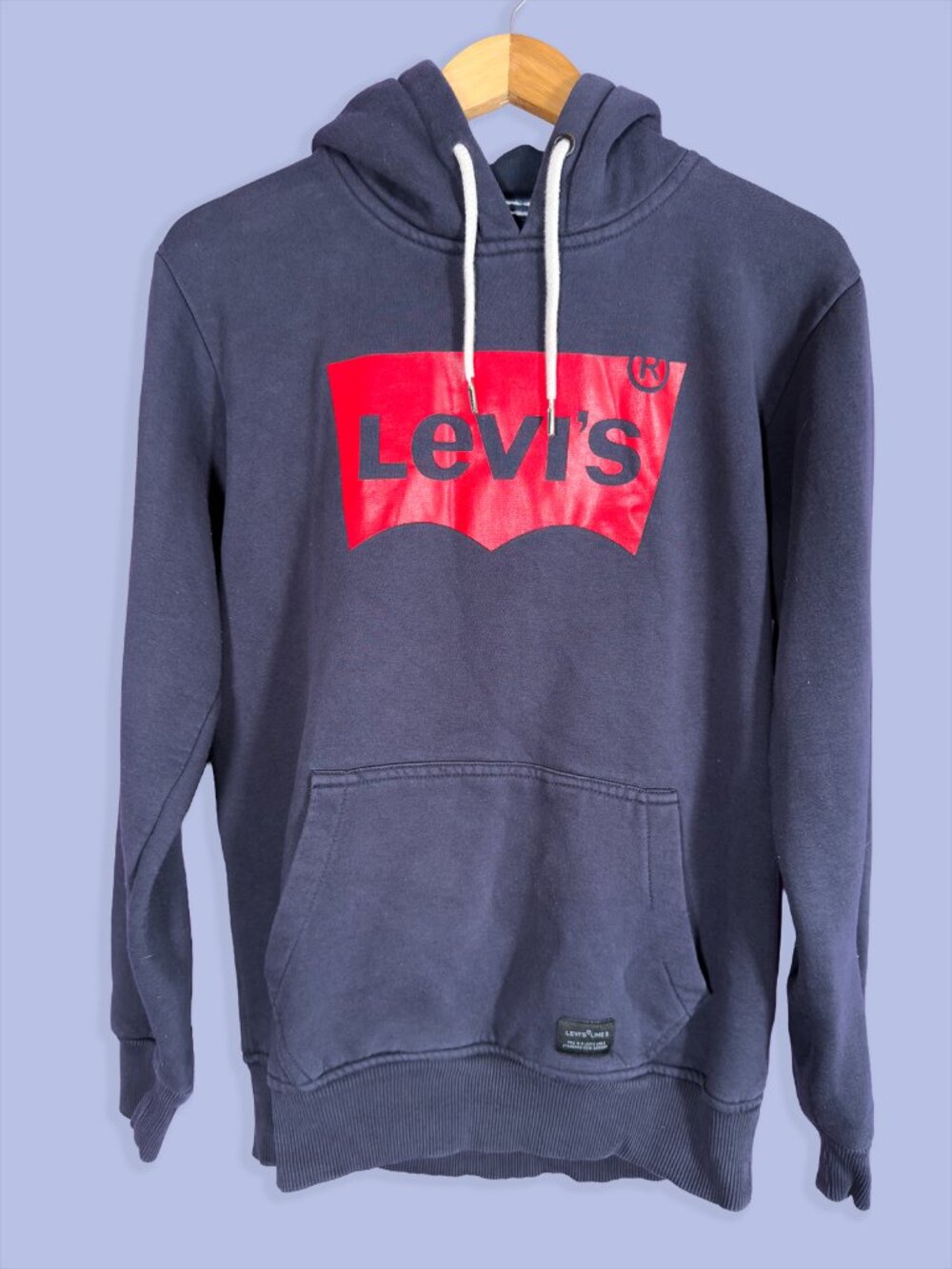 Levi's Line 8 Batwing Logo Hoodie Navy XL Pullover Sweatshirt